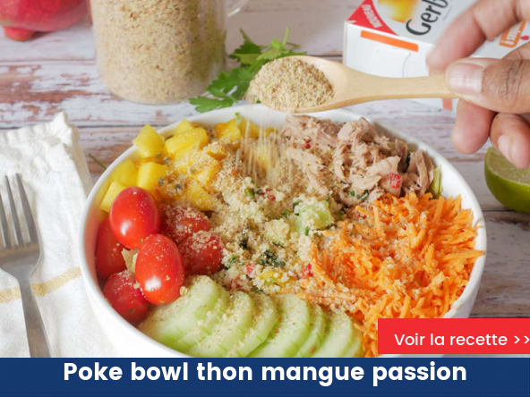 Poke bowl thon mangue passion